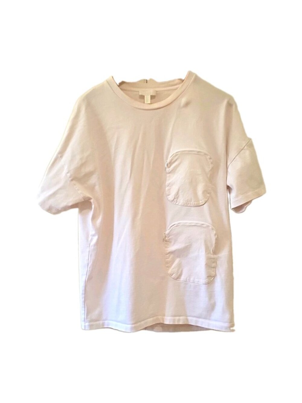 COS White Cotton Jersey Crew Neck Short Sleeve Pocket T-Shirt Size S Unisex Boxy